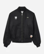 Heritage Seoul Lacoste Olympic 1988 Black Bomber Jacket For Unisex