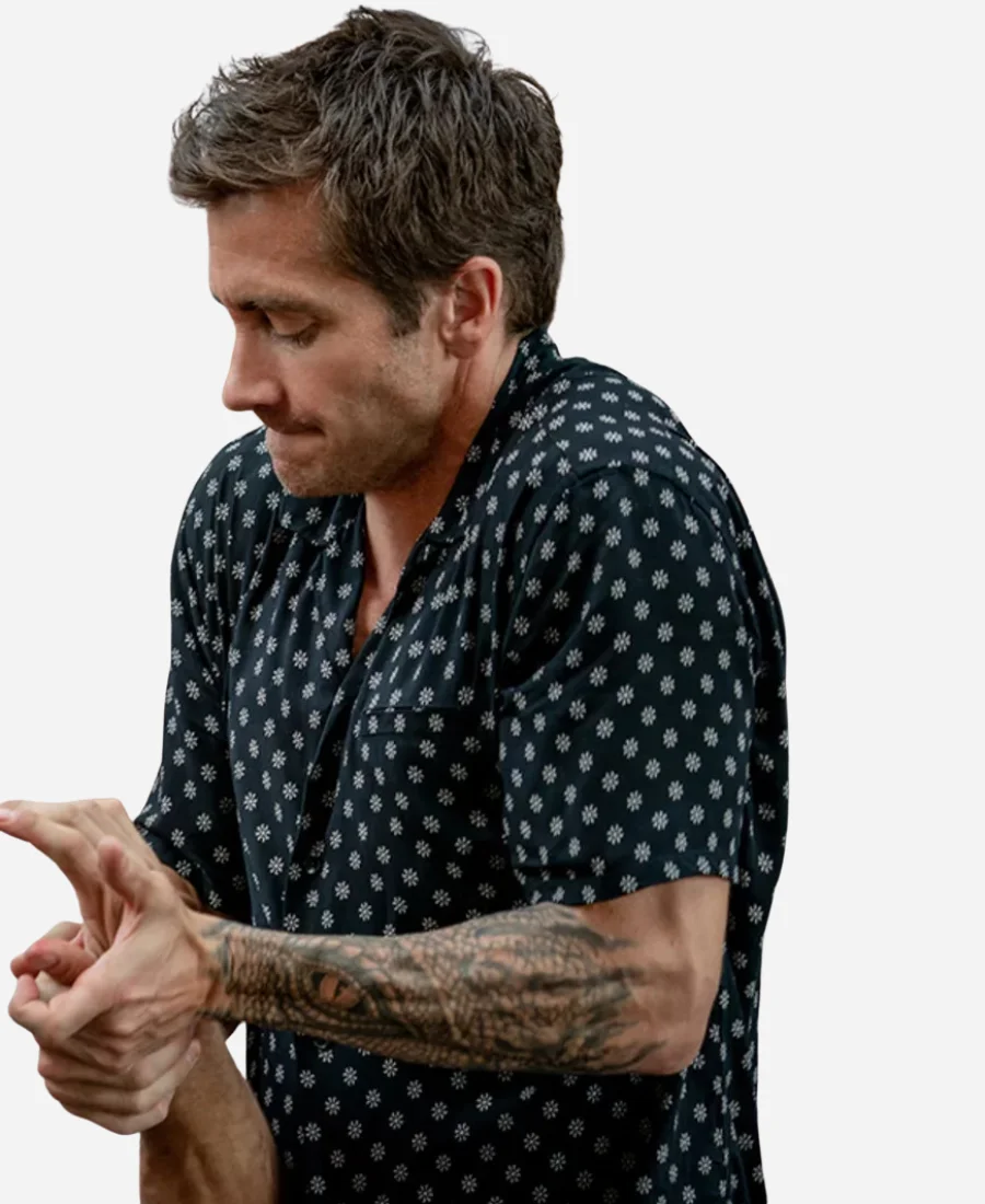 Jake Gyllenhaal Road House dot shirt Jake Gyllenhaal Road House dot shirt