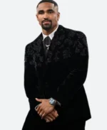 Jalen Hurts Met Gala 2025 Black Velvet Blazer For Sale