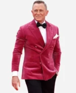 James Bond No Time To Die Daniel Craig Premiere Pink Blazer Coat