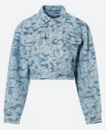 Joy Sunday Wednesday Season 2 Bianca Barclay Green & White Denim Jacket