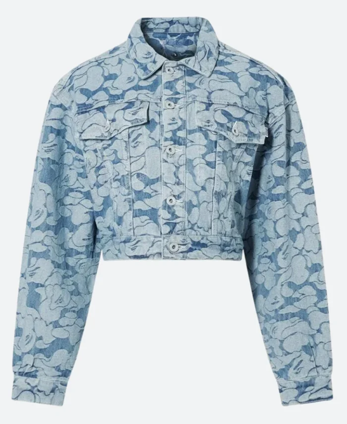 Joy Sunday Wednesday Season 2 Bianca Barclay Green & White Denim Jacket