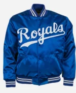 Kansas City Royals Full-Snap Varsity Satin Jacket For Sale
