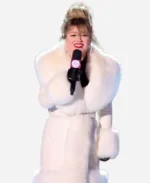 Kelly Clarkson Rockefeller Center Christmas Tree White Fur Coat For Sale