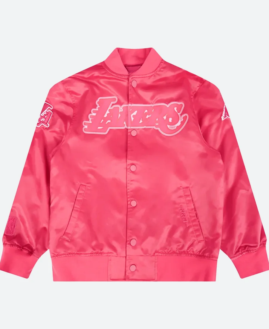 Lakers Varsity Triple Pink Jacket Lakers Varsity Triple Pink Jacket