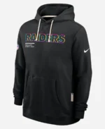 Las Vegas Raiders NFL Crucial Catch Nike Black 2025 Sideline Standard Issue Dri-FIT Hoodie