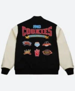 M&N x Cookies Black Varsity Jacket For Sale