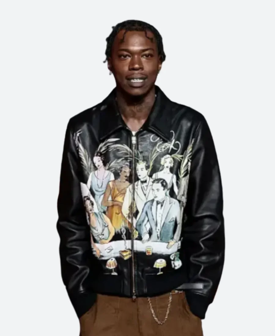 MTV Video Music Awards 2025 Skillibeng Leather Jacket MTV Video Music Awards 2025 Skillibeng Leather Jacket