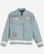 McLaren Vintage Racing Sky Blue Cotton Jacket For Sale