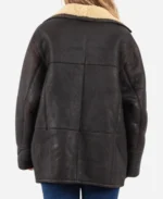 Melanie Scrofano Revival S01 Shearling Hooded Leather Jacket