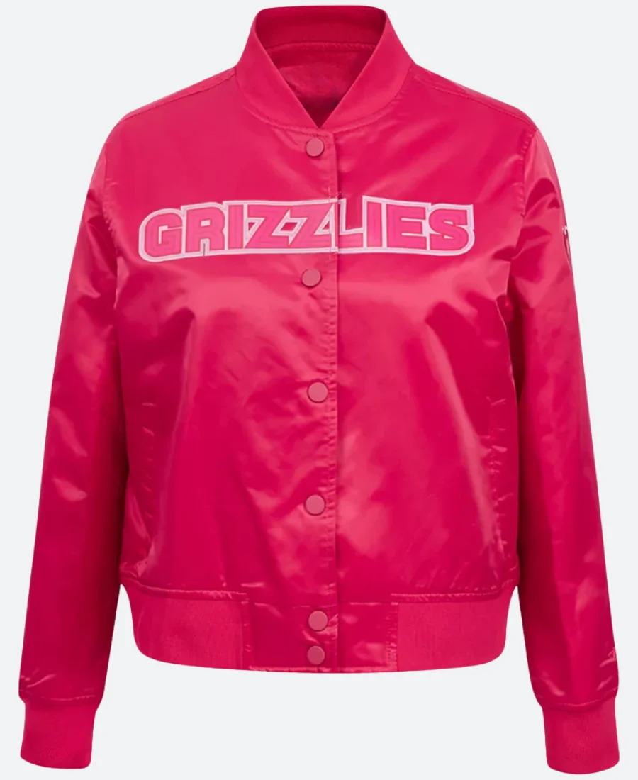 Memphis Grizzlies Triple Pink Varsity Jacket Memphis Grizzlies Triple Pink Varsity Jacket