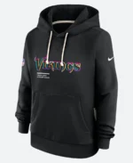 Minnesota Vikings NFL Crucial Catch Nike Black 2025 Sideline Standard Issue Dri-FIT Hoodie