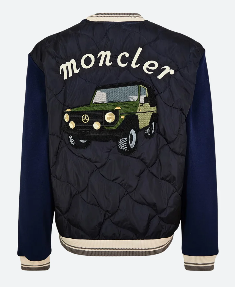 Moncler X Mercedes-Benz Blue Varsity Jacket For Sale Moncler X Mercedes-Benz Blue Varsity Jacket For Sale