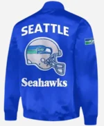Morgan Wallen Seattle Seahawks Blue Satin Bomber Jacket For Sale