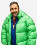 Movie Happy Gilmore 2 Adam Sandler Green Puffer Jacket For Sale
