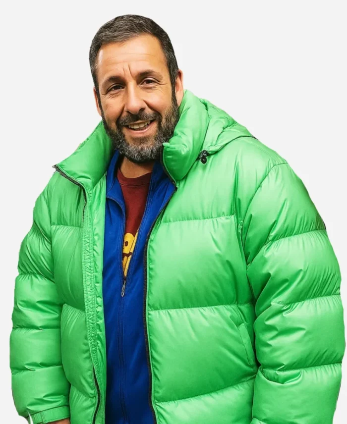 Movie Happy Gilmore 2 Adam Sandler Green Puffer Jacket For Sale