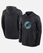 Nike Miami Dolphins Pitch Blue 2025 Rivalries Collection Sideline Dri-FIT Long Sleeve Hoodie T-Shirt