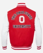 Ohio State University Letterman Varsity Red & White Jacket For Sale