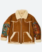 Palace X UGG Shearling Suede Leather Jacket