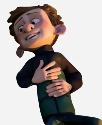 Ron’s Gone Wrong Barney Green and Black Puffer Jacket