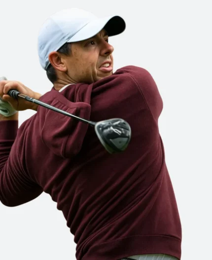 Rory McIlroy Amgen Irish Open Maroon Pullover Hoodie For Sale