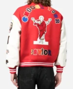 SAINT MXXXXXX x Denim Tears Red Varsity Jacket