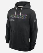 San Francisco 49ers NFL Crucial Catch Nike Black 2025 Sideline Standard Issue Dri-FIT Hoodie