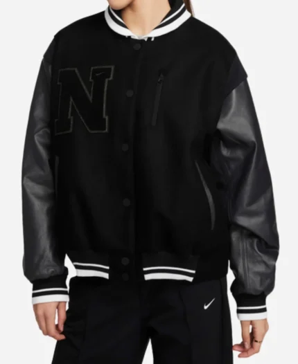Saturday Night Caitlin Clark Black Varsity Jacket For Sale