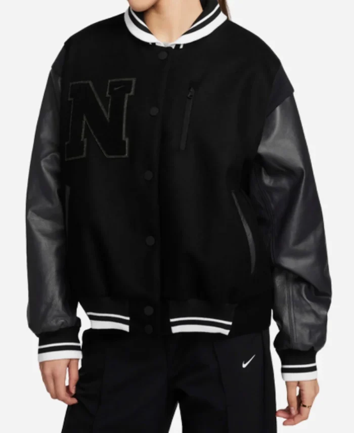 Saturday Night Caitlin Clark Black Varsity Jacket For Sale