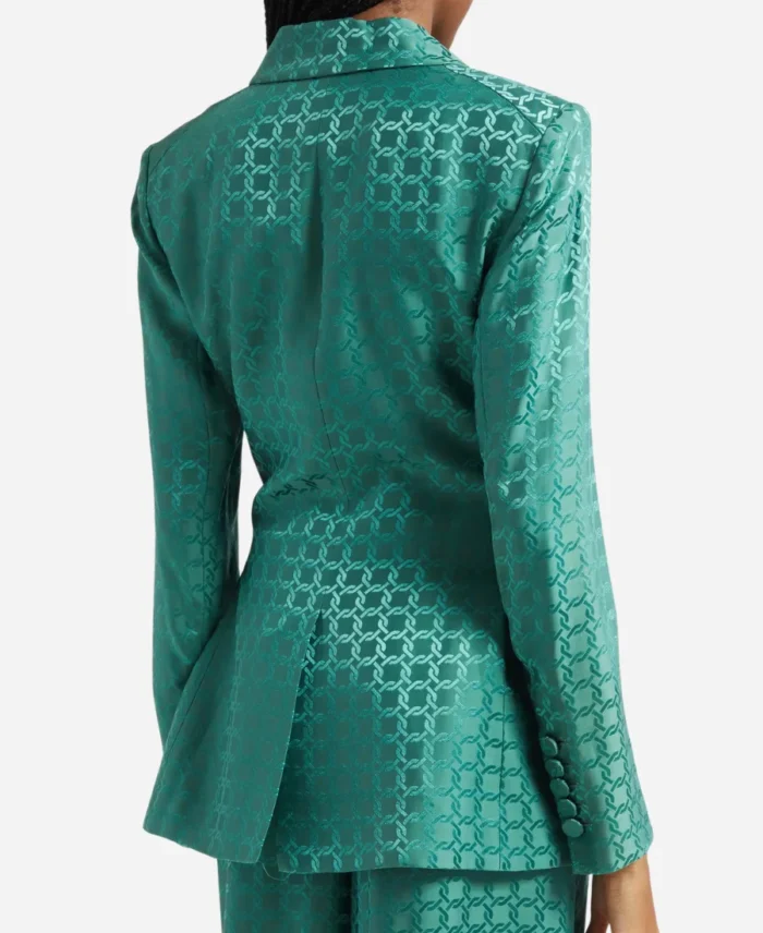 Savannah Chrisley Access Daily 2025 Printed Satin Blazer