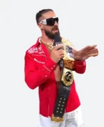 Seth Rollins WWE Raw Red Embroidered Shirt For Sale