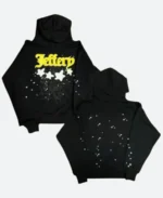Sp5der Jeffery Black Pullover Hoodie For Sale