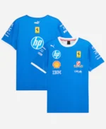 Special Edition Monza Scuderia Ferrari 2025 Team Blue T-Shirt