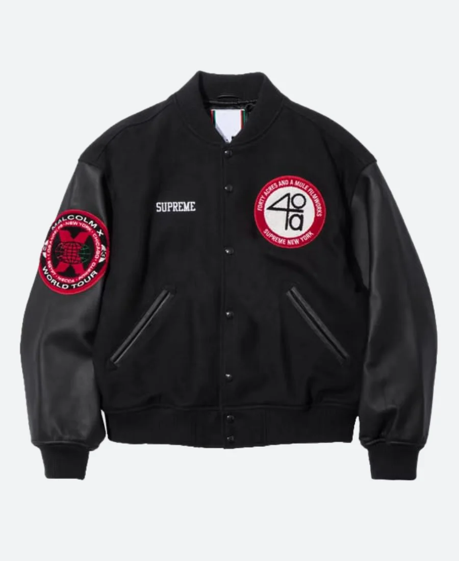 Supreme 40 Acres Malcolm Varsity Jacket Supreme 40 Acres Malcolm Varsity Jacket