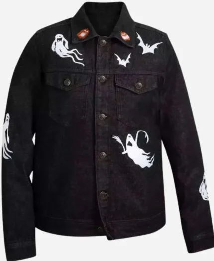 The Nightmare Before Christmas Everybody Scream Trucker Black Denim Jacket