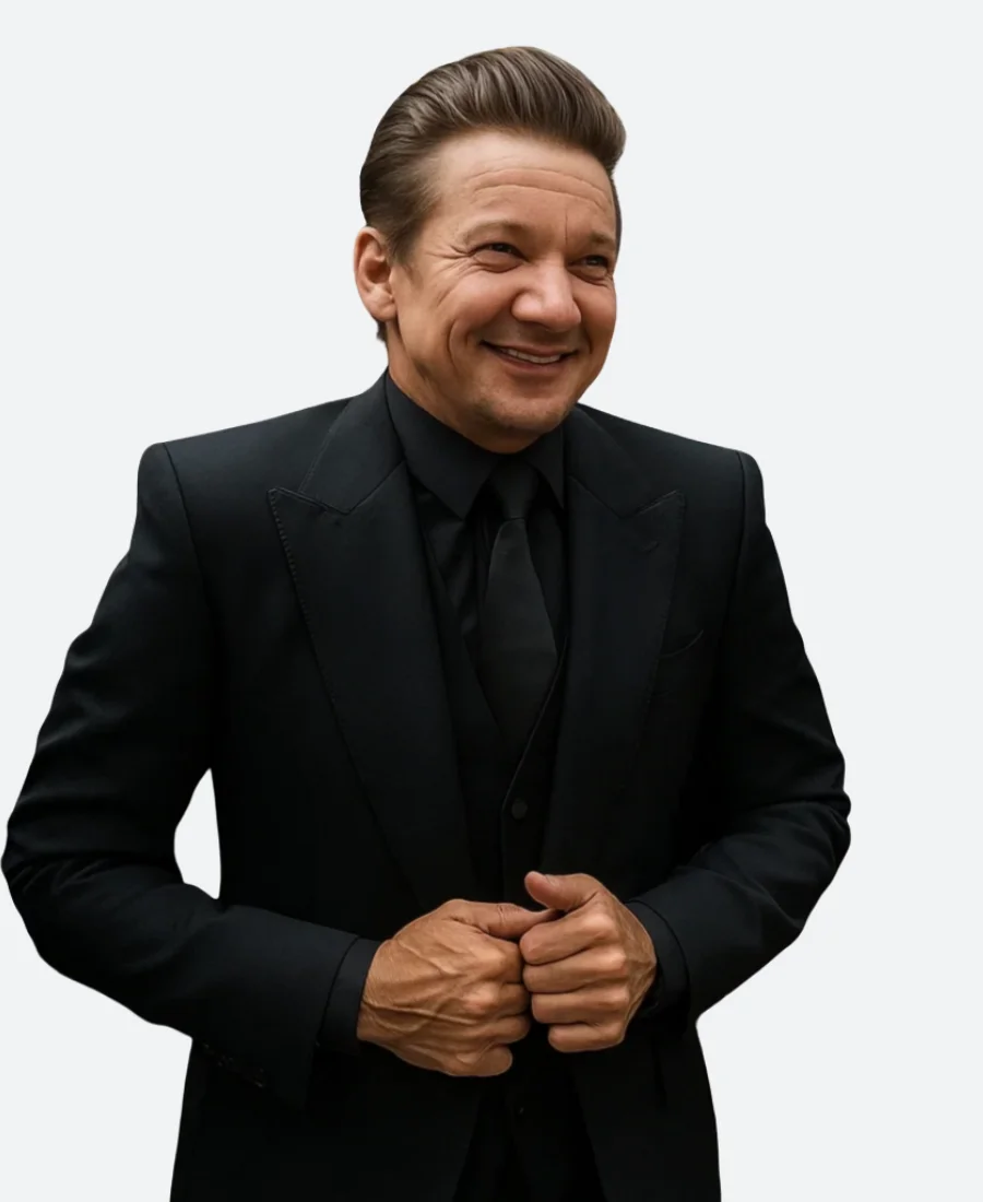 Wake Up Dead Man Premiere Jeremy Renner Blazer Wake Up Dead Man Premiere Jeremy Renner Blazer