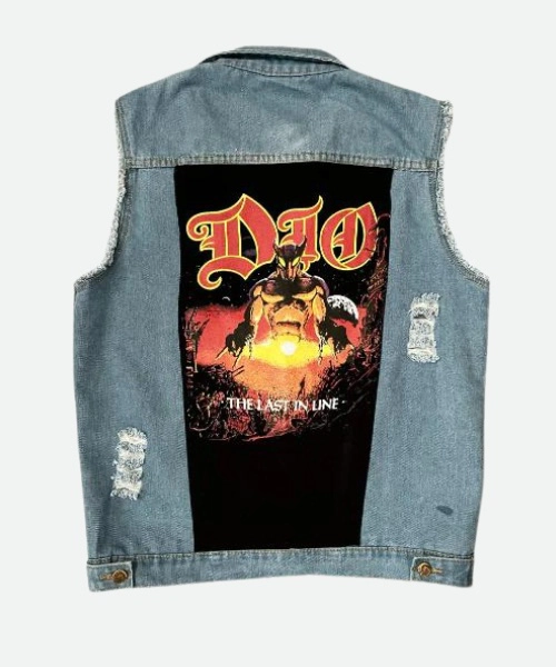 Eddie Munson Denim Vest Back