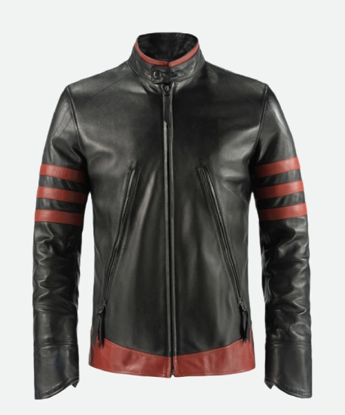 X Men Origins Wolverine Black Leather Jacket 1